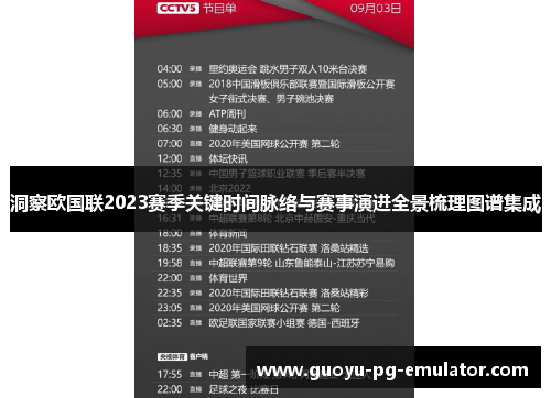 洞察欧国联2023赛季关键时间脉络与赛事演进全景梳理图谱集成